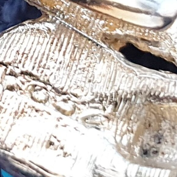 Amazing Precious Vintage 15K Yellow Gold & Turquoise Statement Ring - Picture 5 of 17